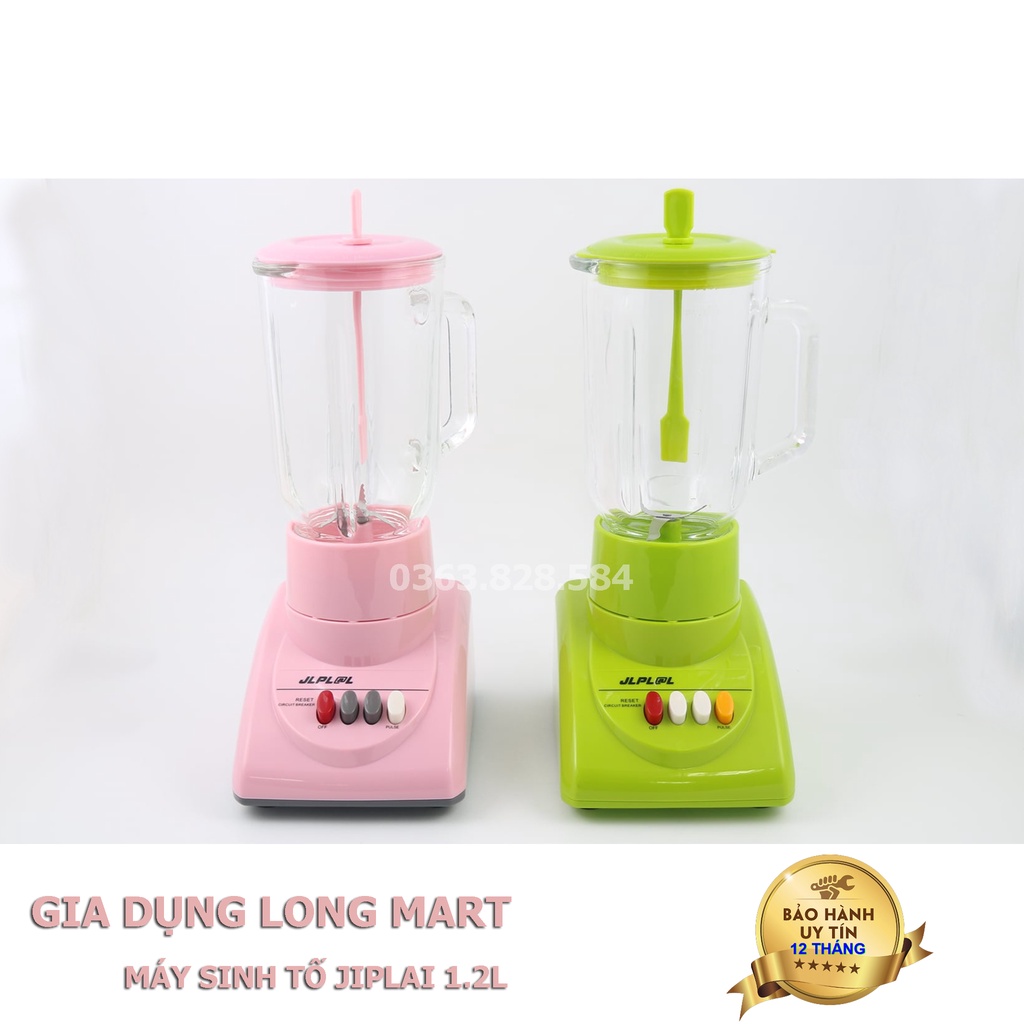 Máy xay sinh tố JIPLAI JL-886, Tặng kèm cối xay khô dùng để xay tiêu, hành tỏi, gia vị, Hàng Chính Hãng, BH 12 Tháng