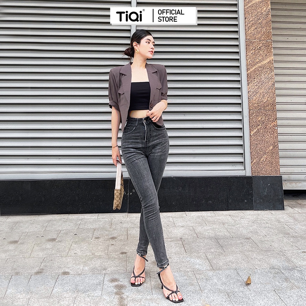 Quần Jean Skinny Nữ Lưng Cao Vải Denim Co Giãn TiQi Jean G1-506