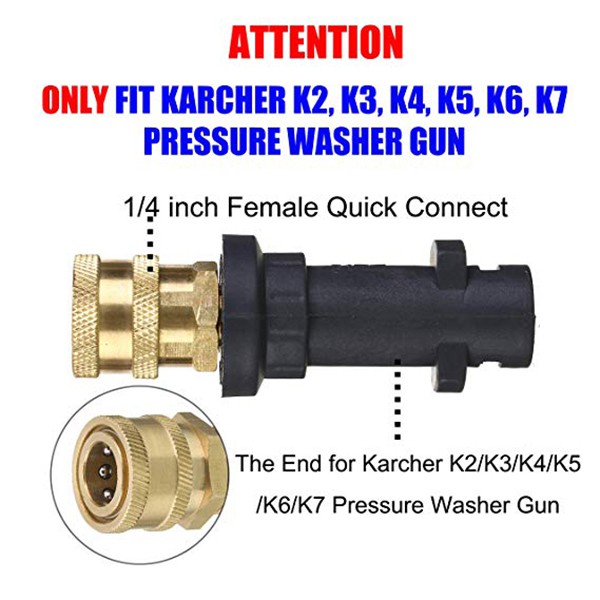 Đầu Nối Dài 1/4 Inch Cho Máy Rửa Xe Karcher K Upjah