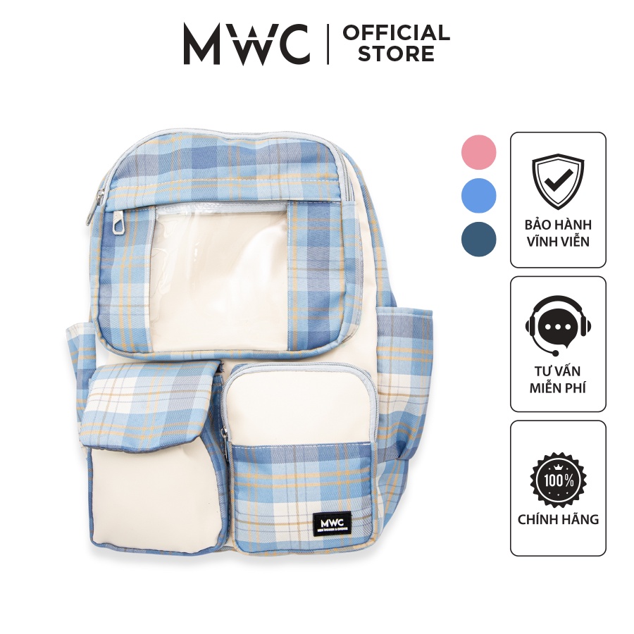 Balo MWC 1127 - Balo Vải Thời Trang Phong Cách Retro Nam Nữ Đi Học Đi Làm Chống Thấm Nước