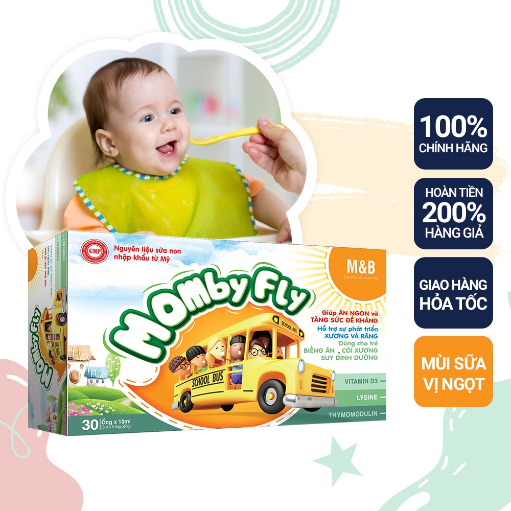 Siro ăn ngon Momby Fly kích thích ăn ngon, tăng hấp thu ở trẻ biếng ăn, chậm lớn [CHÍNH HÃNG]