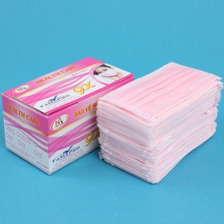 Hộp 50 Cái Khẩu Trang 3 Lớp Nam Anh 9X Màu Hồng Cao Cấp ( Chính Hãng )