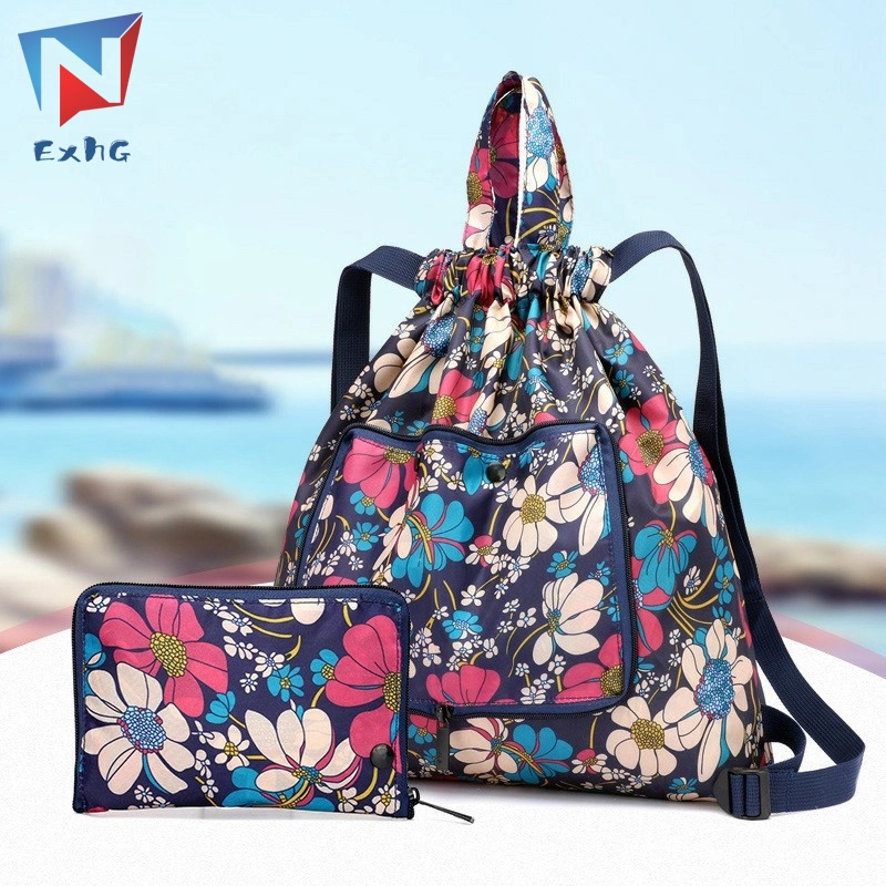 Ba Lô Dây Rút Sức Chứa Lớn Chống Thấm Nước Có Thể Gấp Gọn Tiện Dụng Mang Theo Du Lịch/ Thể Thao