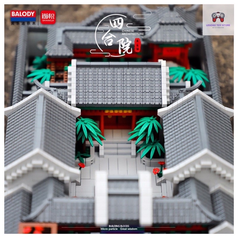 Đồ chơi lắp ghép Legogi xếp hình VƯỜN CẢNH TÔ CHÂU Trung Hoa cổ xưa mô hình nanoblock