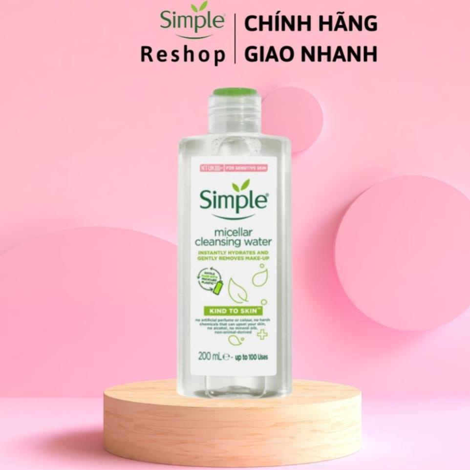 [FreeShip] Nước Tẩy Trang Simple Micellar Cleansing Water 200ml | WebRaoVat - webraovat.net.vn