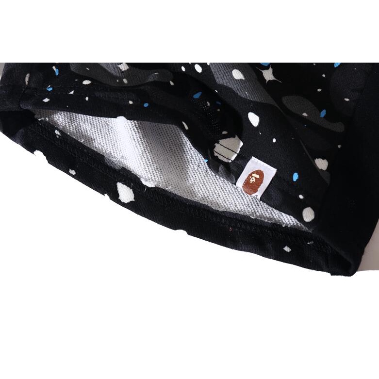 Bape thời trang in cotton unisex quần short giản dị