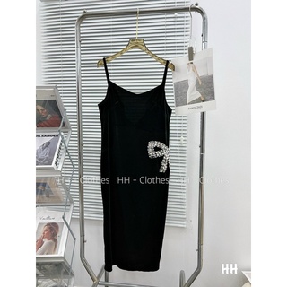 Váy 2 Dây Nhung Đính Đá Siêu Hot