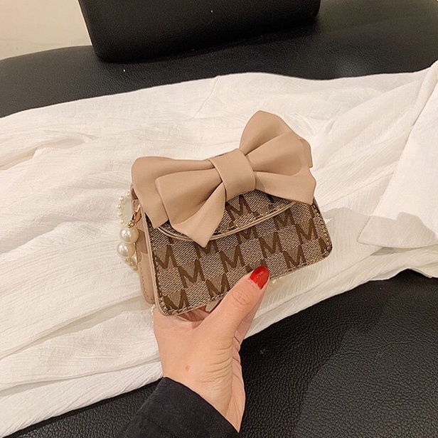 Túi mini nữ, túi đeo chéo nhỏ xinh giá rẻ phối nơ dễ thương phong cách hàn quốc PK 359