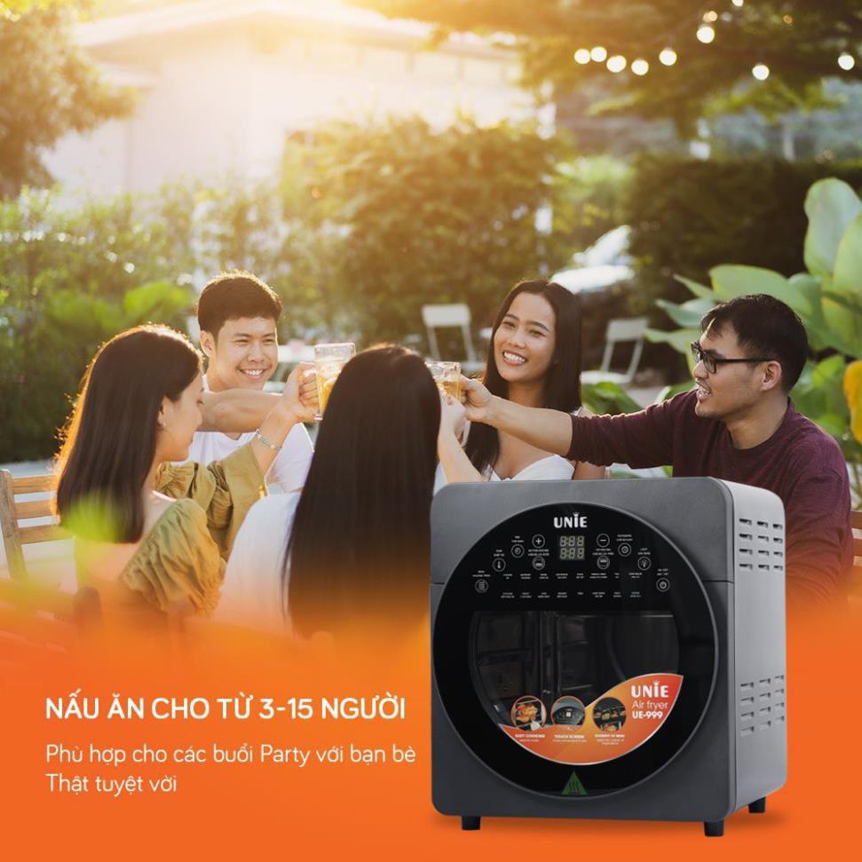 Nồi Chiên Không Dầu UNIE 999, lò nướng không dầu Unie - Dung tích khủng 14,5 Lít - Hàng chính hãng Bảo hành 12 tháng