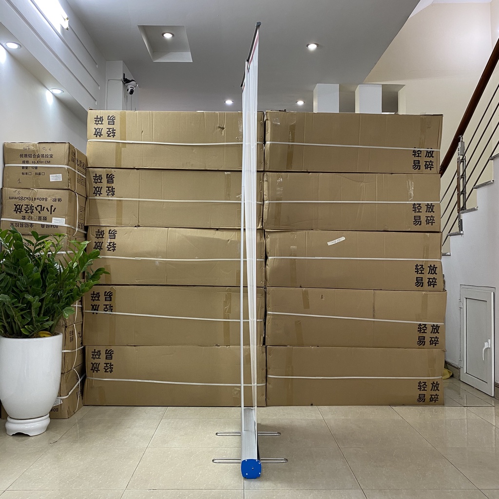 Standee cuốn nhôm tốt chân đế inox kích thước 0.8x2m, Standee cuộn, standee đứng | 3H