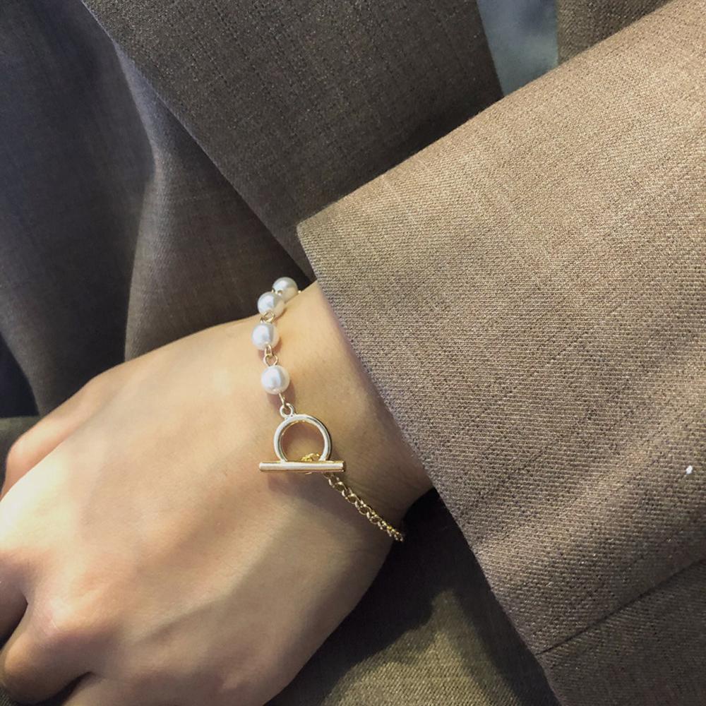 EXPEN Vòng Tay Chuỗi Hạt Ngọc Trai Thời Trang Hàn Quốc