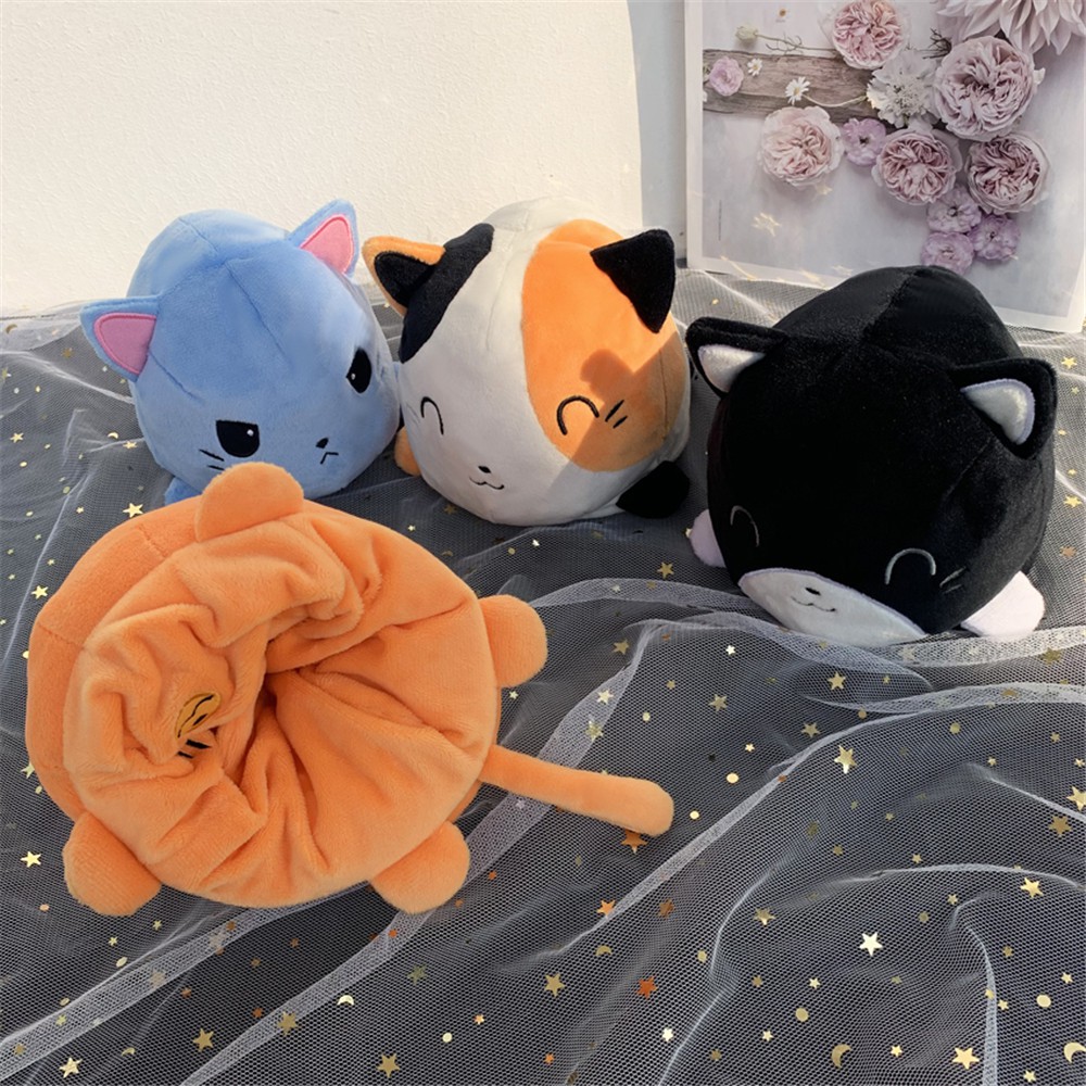 Cod In Stock New Douyin Hot Sale Reversible Flip Cat Plush Toys Cute Animals Double Flip Children Doll Octopus Children's Gifts for Boys and Girls