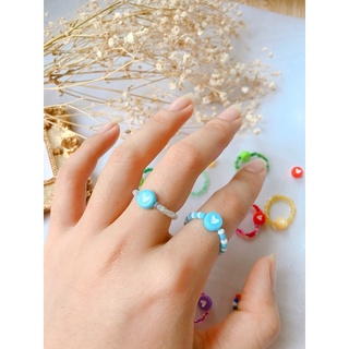 nhẫn hạt cườm handmade nhiều màu sắc