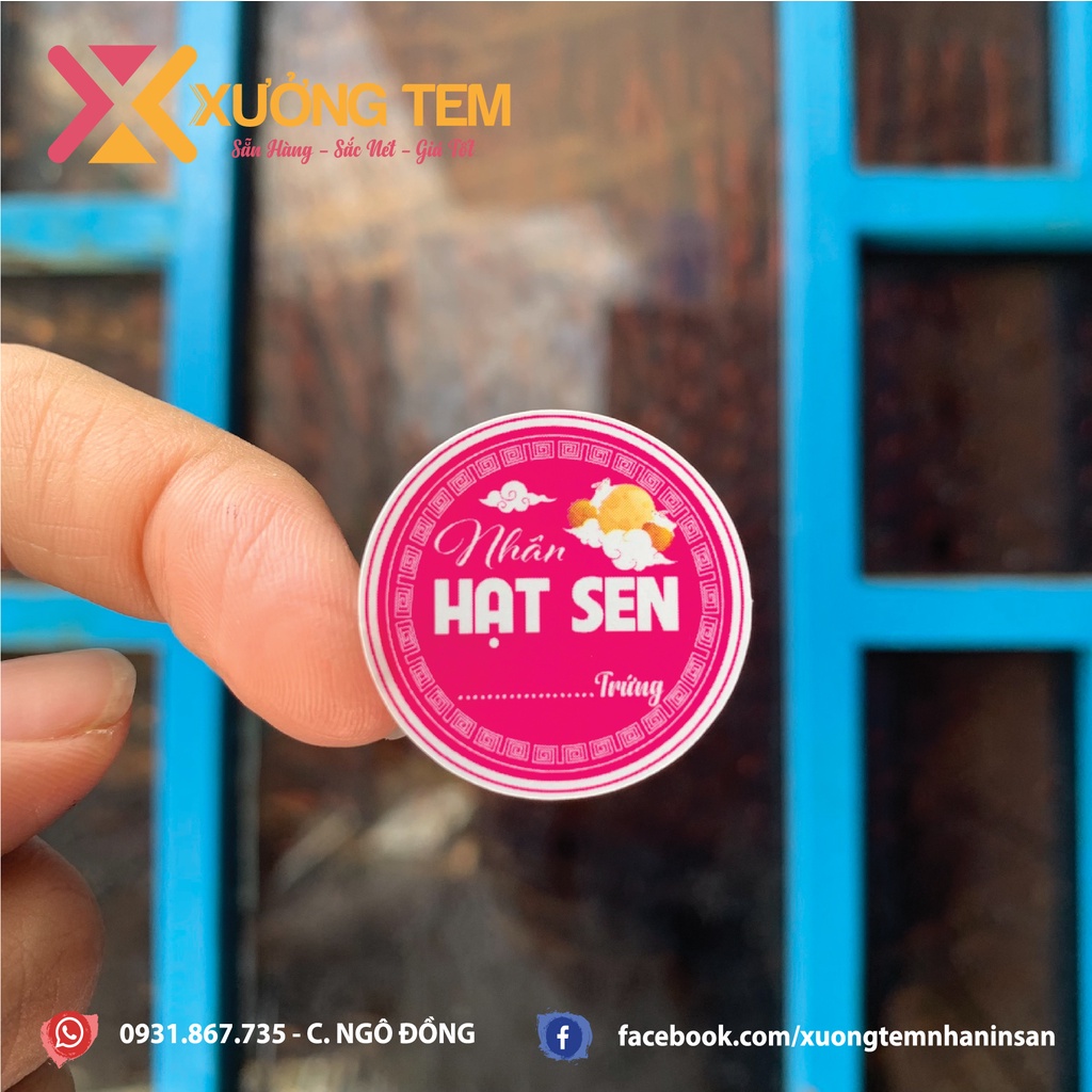 500 Tem Nhân Bánh Trung Thu 2.6 cm - Mẫu mới 2022