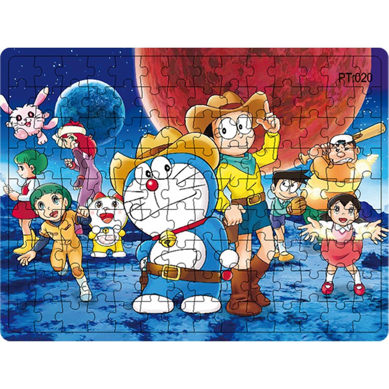 Bộ Đồ Chơi Xếp Hình 126 Mảnh Hình Doraemon Dễ Thương Cho Bé