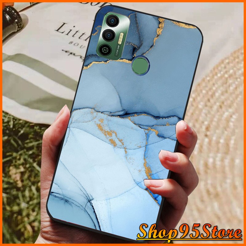 Ốp lưng Phủ bóng Tecno Pop 5 Lte  Spark 7 Pova 2 Pova 3 Spark 7T Spark 6 go họa tiết Vân đá cao cấp