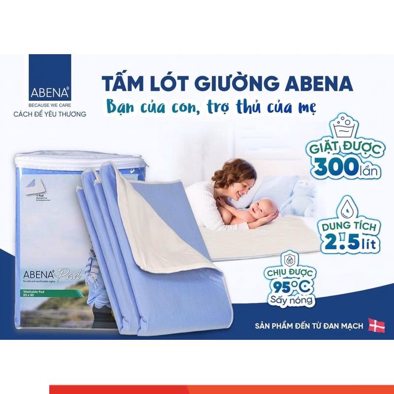 Tấm lót Abena Pad (45×45)(85×90)-300 lần sử dụng-chăm sóc lý tưởng dành cho người già, phụ nữ sau sinh, trẻ sơ sinh. BCA