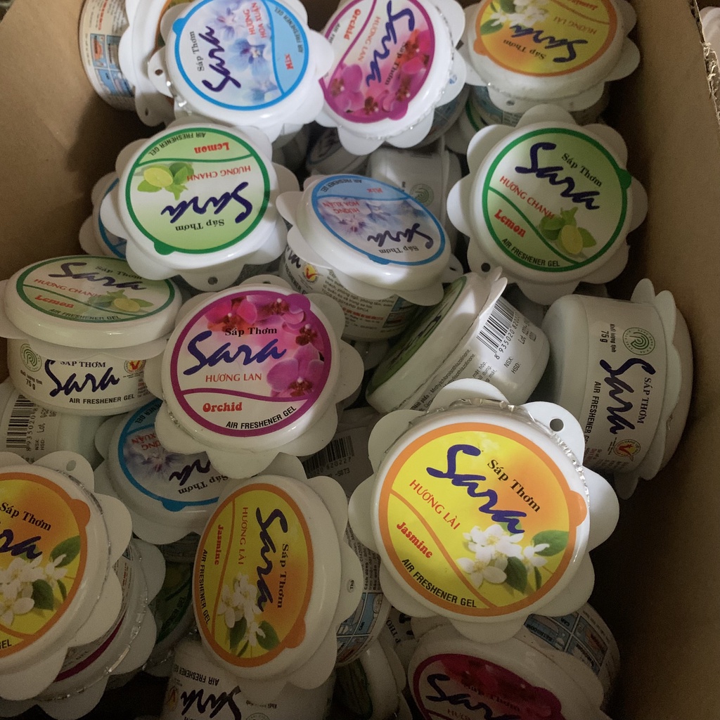 Sáp Thơm Phòng Ngủ Khử Mùi Sara Bông 75g Cao Cấp Phòng Máy Lạnh, Xe Ô Tô, Tủ Quần Áo, Nhà Vệ Sinh, Toilet...