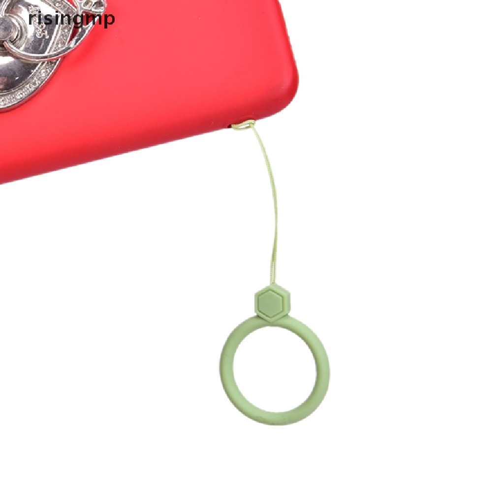 Dây Đeo Điện Thoại Bằng Silicon Có Vòng Nhẫn Đeo Ngón Tay Chống Thất Lạc Tiện Dụng ♨Trên đó