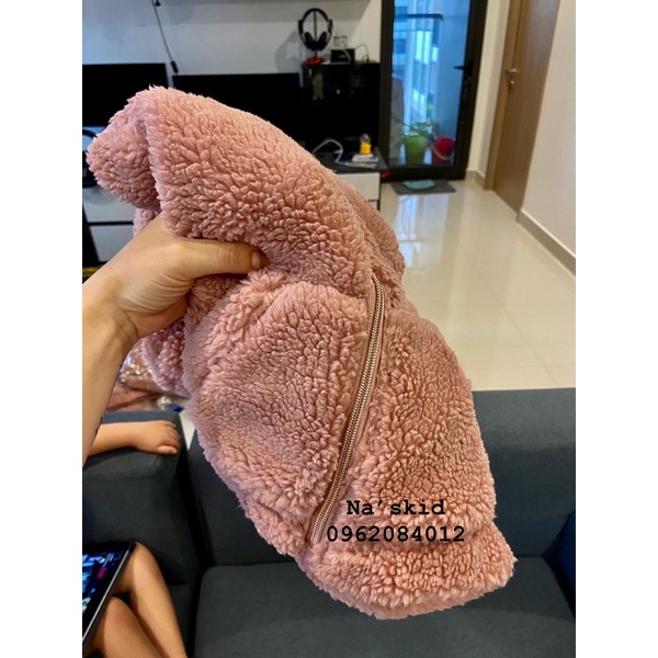 Áo lông zygirl màu hồng dư xịn cho bé gái