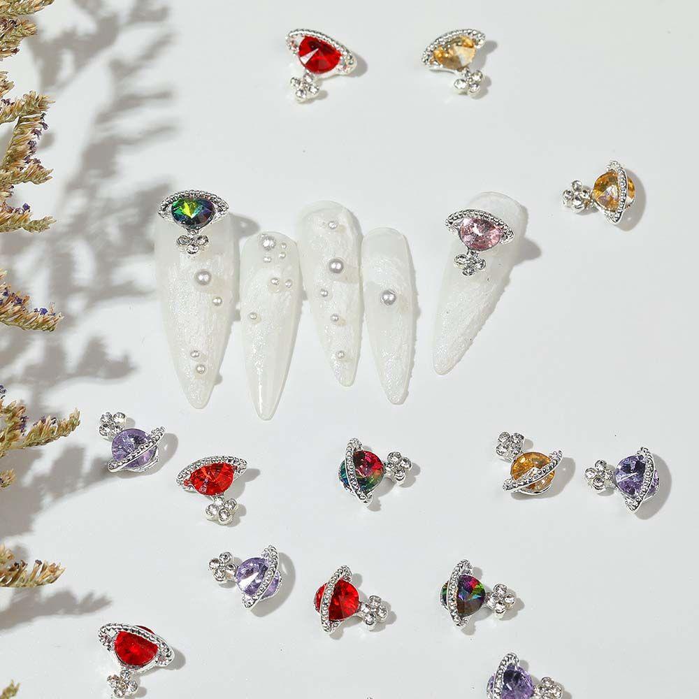 Phụ Kiện Trang Trí Móng Tay DYRUIDOJ Chất Lượng Cao|Sang Trọng Charm Saturn Bling Lấp Lánh|Phụ Kiện Trang Trí Móng Tay DIY Xinh Xắn