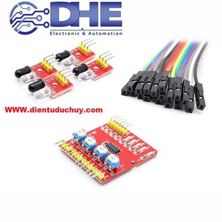 CẢM BIẾN DÒ LINE, PHÁT HIỆN VẬT CẢN - LOẠI 4 LED
