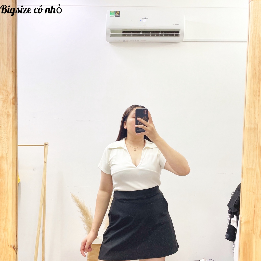 [Bigsize 58kg-95kg]ÁO THUN NỮ XẺ NGỰC CỔ BẺ,ÁO CROPTOP HACK DÁNG MÃ A21