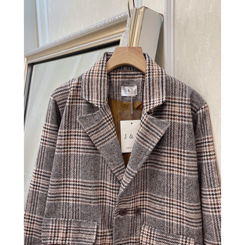 áo dạ kẻ vest caro thời trang cao cấp màu, áo Blazer nữ 2 lớp dài tay phong cách hàn quốc thiết kế sang trọng và lịch sự | BigBuy360 - bigbuy360.vn