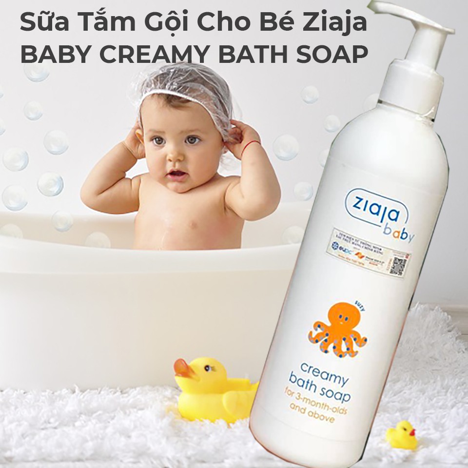 [CHÍNH HÃNG] Sữa Tắm Gội Cho Bé 2in1 ZIAJA BABY CREAMY BATH SOAP 300ML