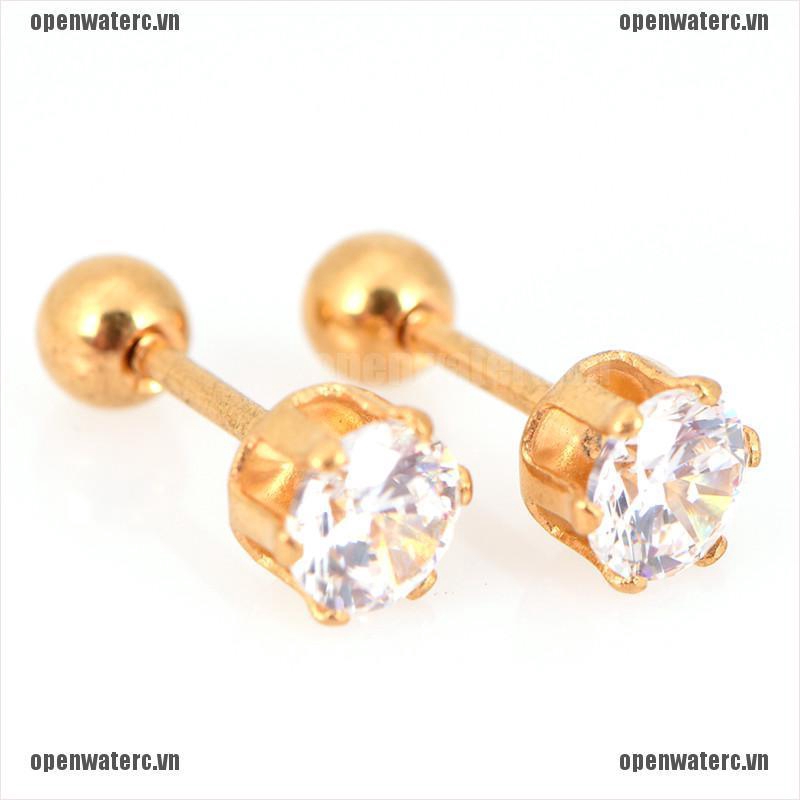 1 Đôi Khuyên Xỏ Tai Bằng Thép Titan Cao Cấp