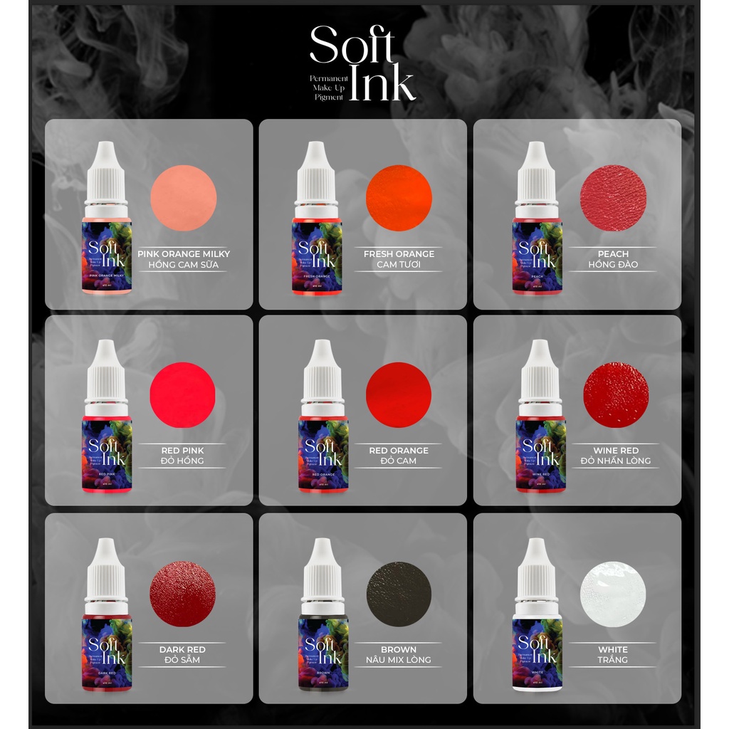 [ CHÍNH HÃNG ] Mực SOFTINK Minisize 3,3ml, 5ml Fullsize 10ml