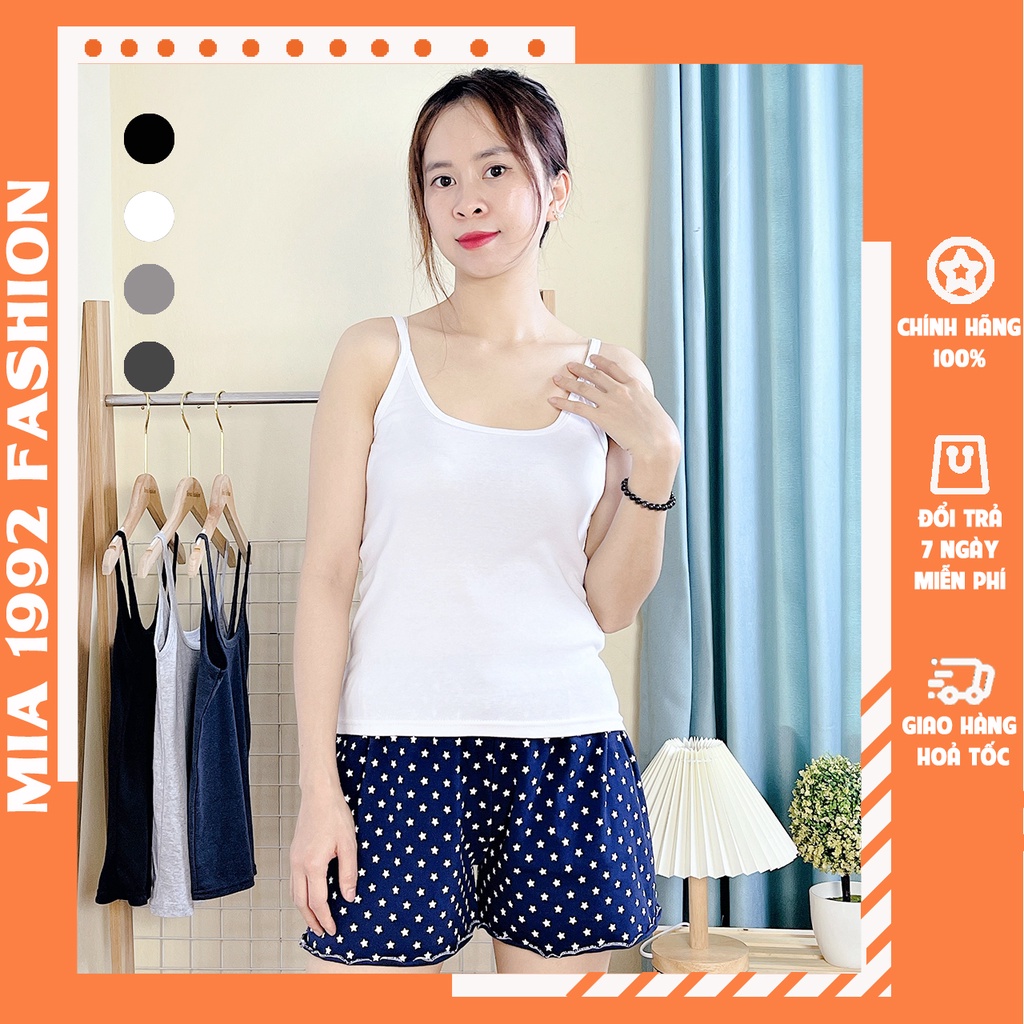 Áo 2 dây MIA 1992 cao cấp - Áo hai dây nữ bản to chất liệu cotton mềm mịn co giãn tốt siêu xinh hot summer 2022