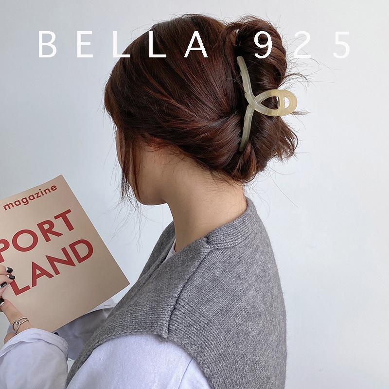 Kẹp càng cua Bella 925 kẹp tóc nữ 8 răng phong cách Hàn Quốc