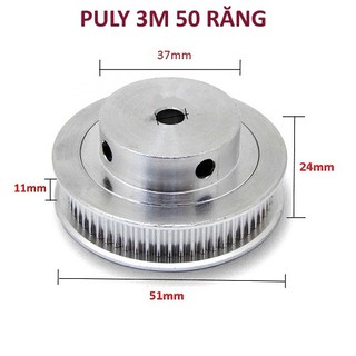 Puly 3M 50 Răng Bản Rộng Đai 11mm Các Loại Trục