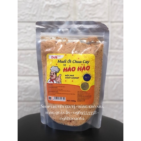 TÚI ZIP 500G MUỐI CHẤM HẢO HẢO DELI FOOD