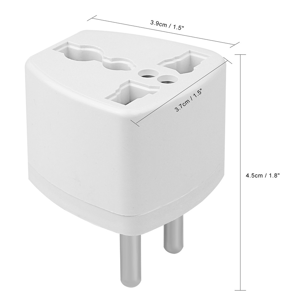 Phích cắm chuyển đổi từ UK/US/AU sang EU 250V 10A cho du lịch