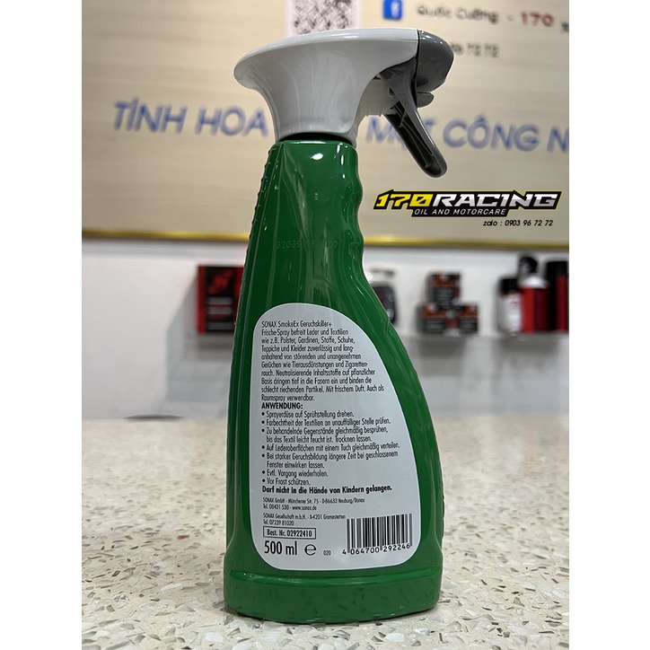 (HCM) Chai Xịt Khử Mùi Thuốc Lá , Mùi Động Vật , ... SONAX SMOKEEX Dung Tích 500 ML Xuất Xứ Đức .