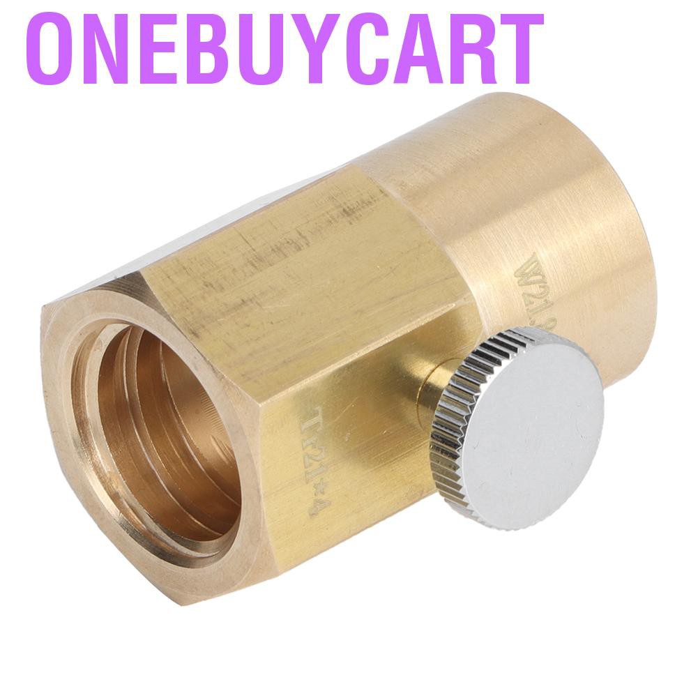 Onebuycart CO2 Cylinder Refill Adapter Tr21x4 To W21.8-14-RH Soda Water Filling