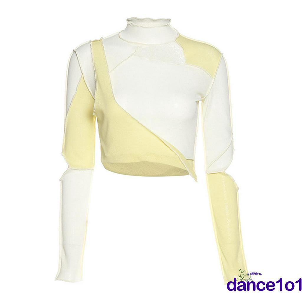 Áo Crop Top Tay Dài Quyến Rũ Cho Nữ