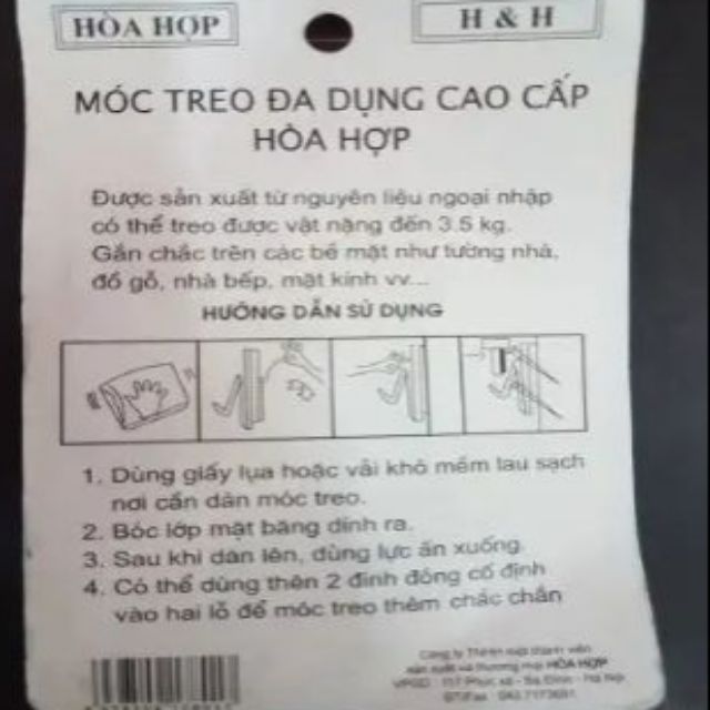 {Mới} -  Móc treo dính tường đóng đinh cao cấp hoà hợp