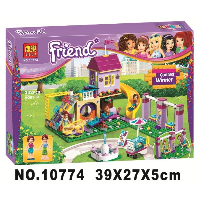 Lắp ráp xếp hình Lego Friends Bela 10774 Sân Chơi Trẻ Em Thành Phố có 332pcs