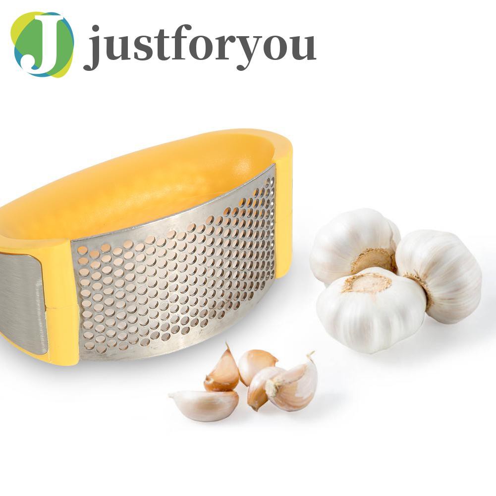 Justforyou2 1pc Multifunctional Stainless Steel Garlic Press Grinding Grater Crush Tool