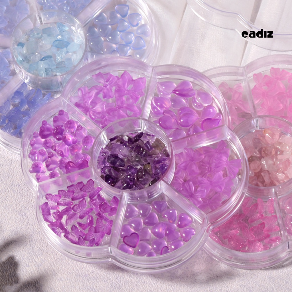 1 Hộp Phụ Kiện Trang Trí Móng Tay Nghệ Thuật 3D Màu Sắc Sống Động Dễ Phối Đồ Cho Nữ