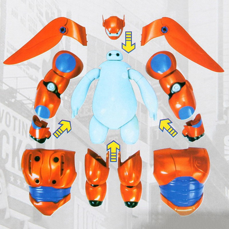 Kids Big Hero Assembly Deformation Toys Baymax Robot Movable Model