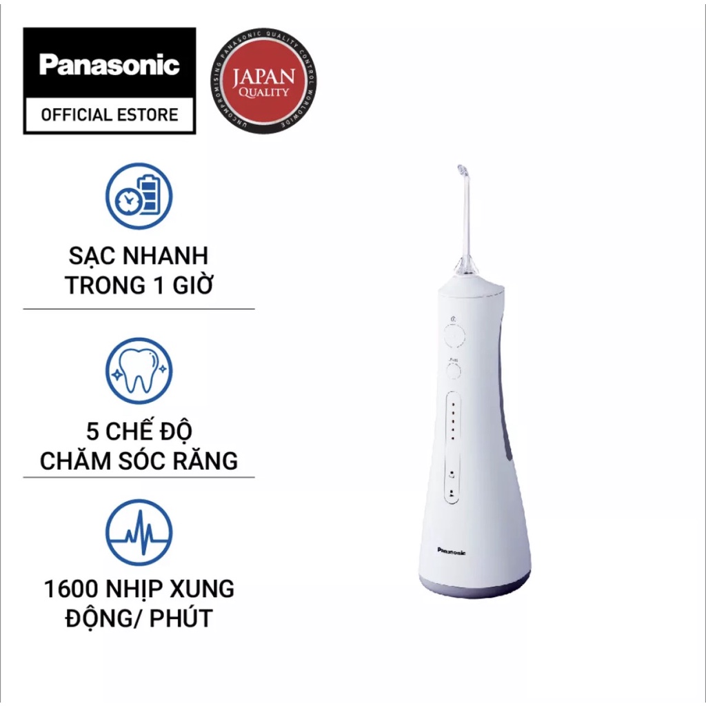 Máy Tăm Nước Cầm Tay Panasonic Công Nghệ Siêu Âm EW1511 - - 5 Chế Độ - Bảo Hành Chính Hãng 12 tháng