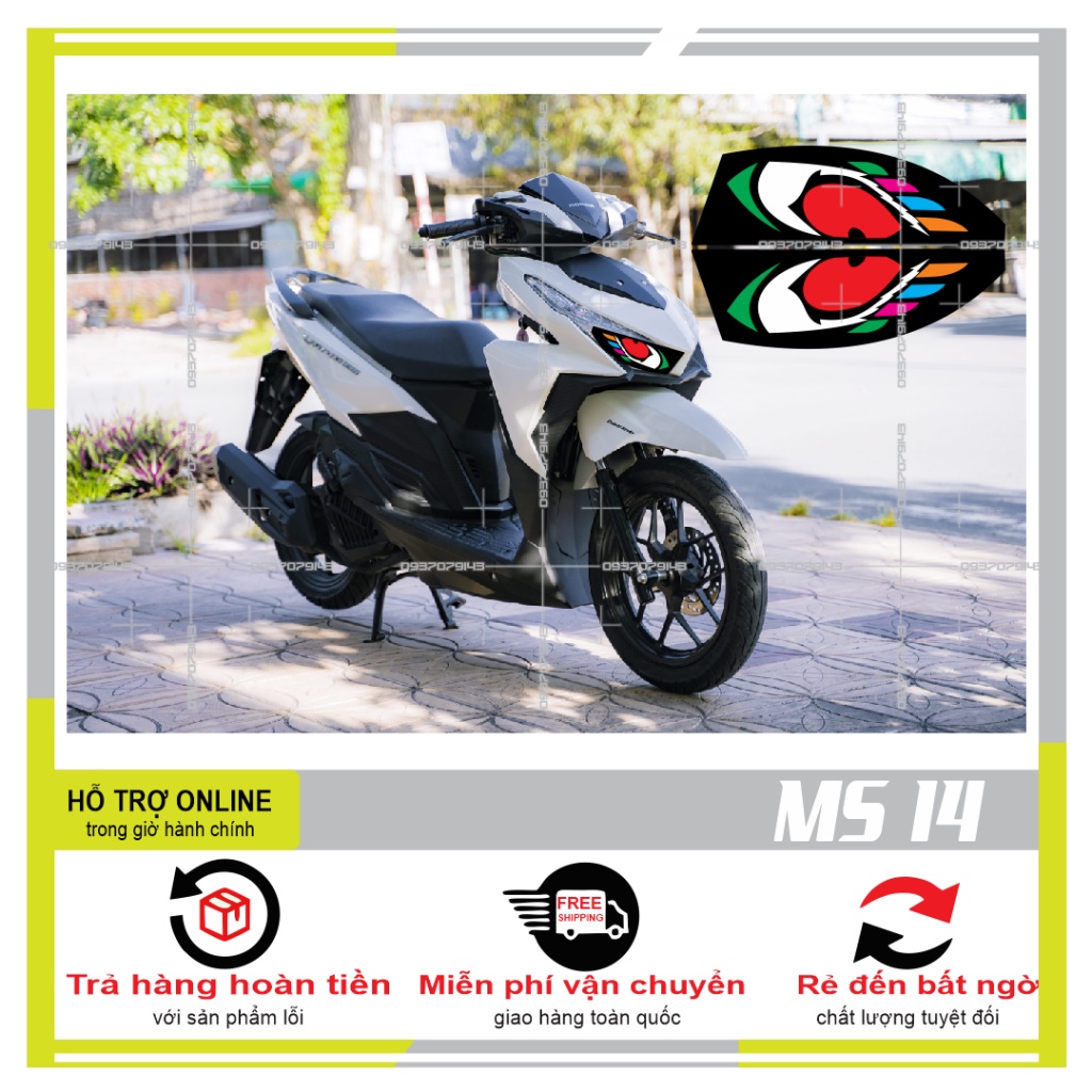 DECAL DÁN ĐÈN SƯƠNG MÙ XE VARIO 2017 (DECAL TRONG SUỐT) MS 14 - DUNG DECAL