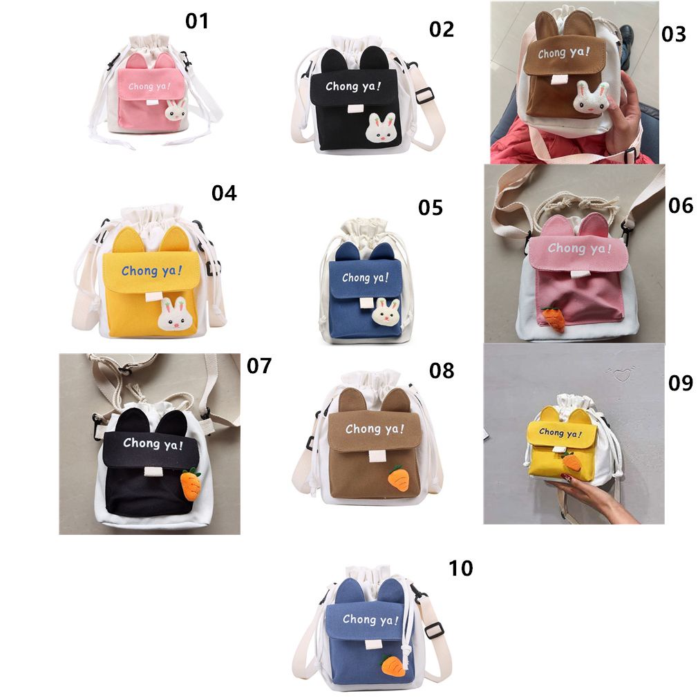 Túi đeo vai/ đeo chéo bằng vải nylon thời trang sành điệu dễ thương cho nữ