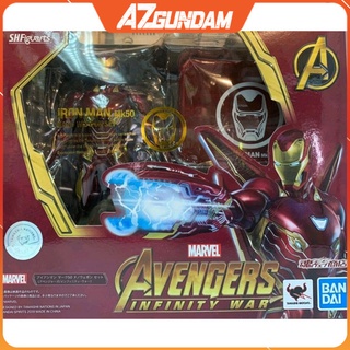 Mô Hình IronMan Mark 50 Infinity War & Nano Set Tỉ Lệ 1/12 Like New 99% Bandai
