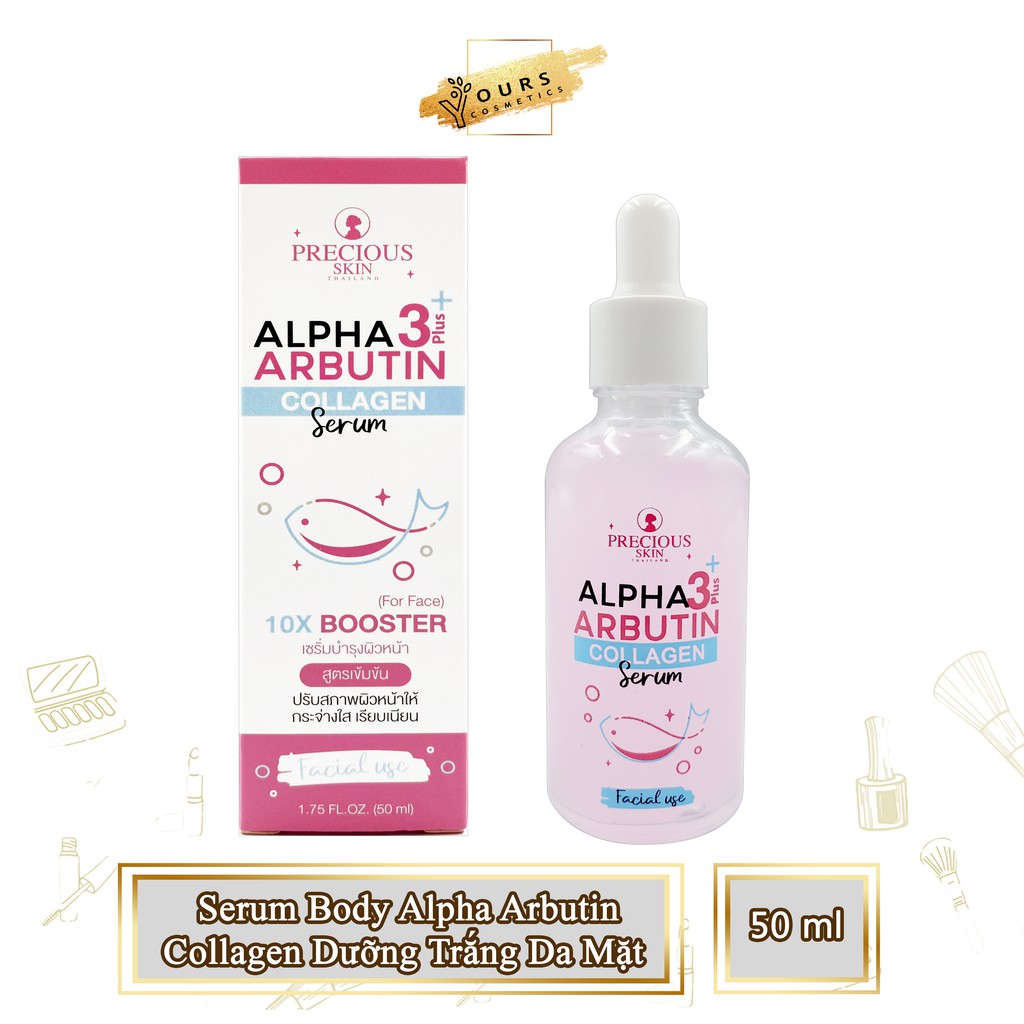 [Auth Thái] Serum Dưỡng Trắng Da Mặt Alpha Arbutin Collagen 50ml - Có Thể Dùng Giảm Thâm Vùng Mông &amp; Vùng Tam Giác Mật