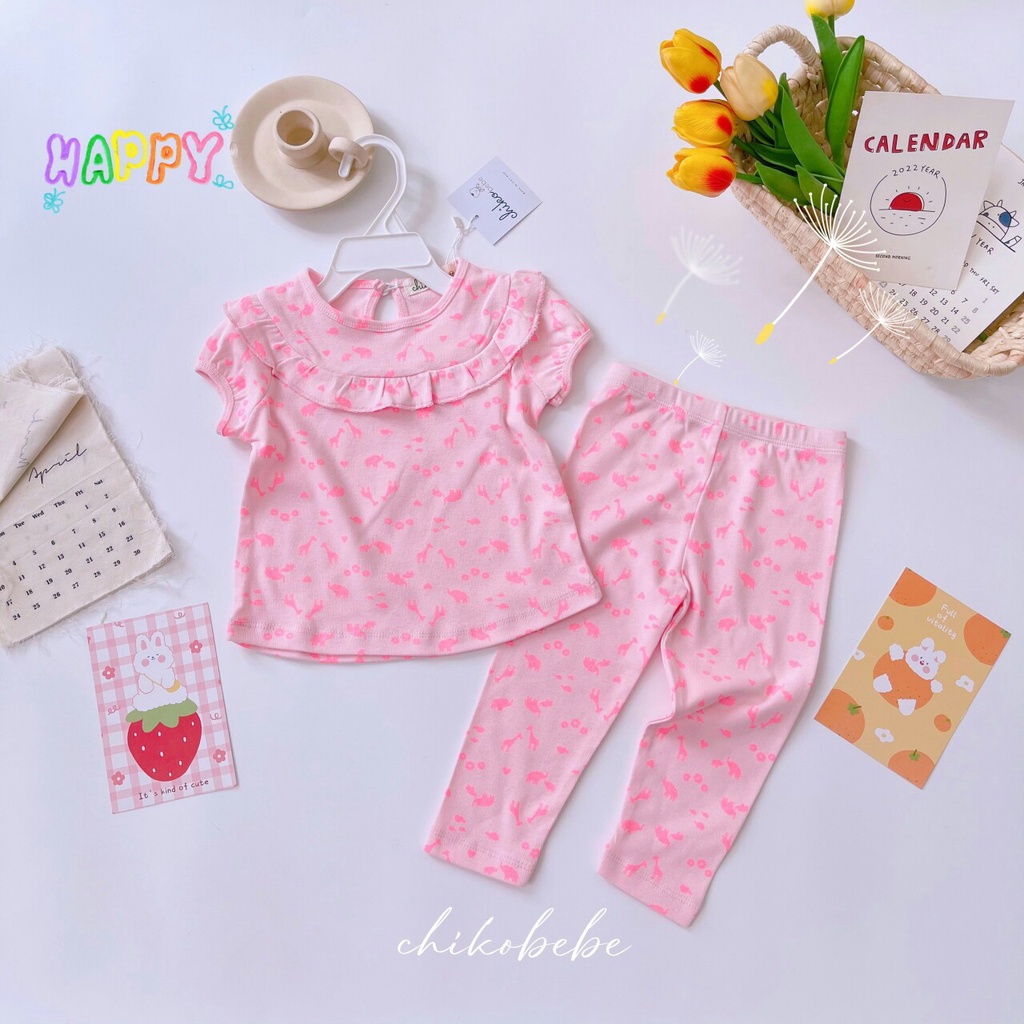 Sét bộ bé gái bèo nhún siêu cute.